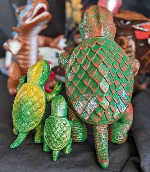 昭和ガメラ＆ギャオス＆バルゴン（日東復刻）未開封新品ソフビ3体セット