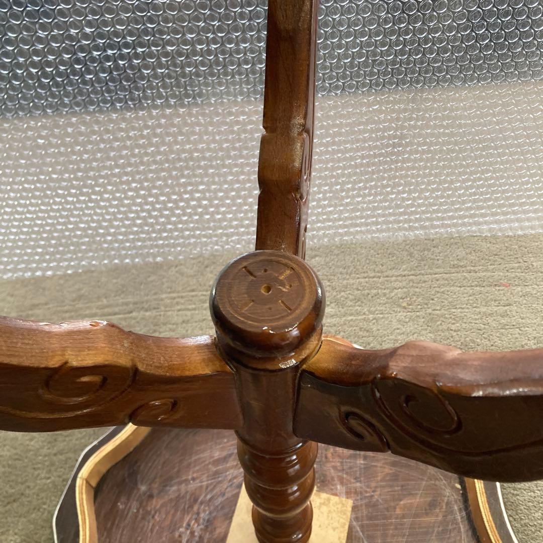 象嵌 コーヒーテーブル 丸テーブル サイドテーブル 幅52cm B