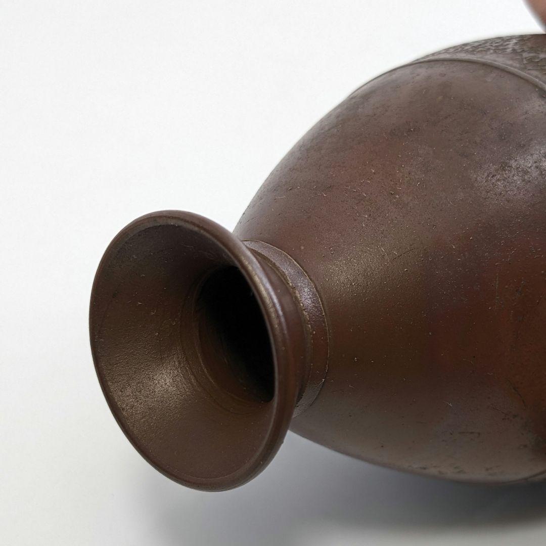 人間国宝山本陶秀（楽友銘） 備前焼 石目徳利 共箱共布栞