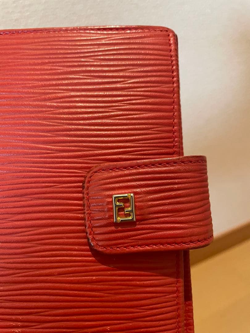 FENDI 二つ折り財布 ネイビー 手帳カバー