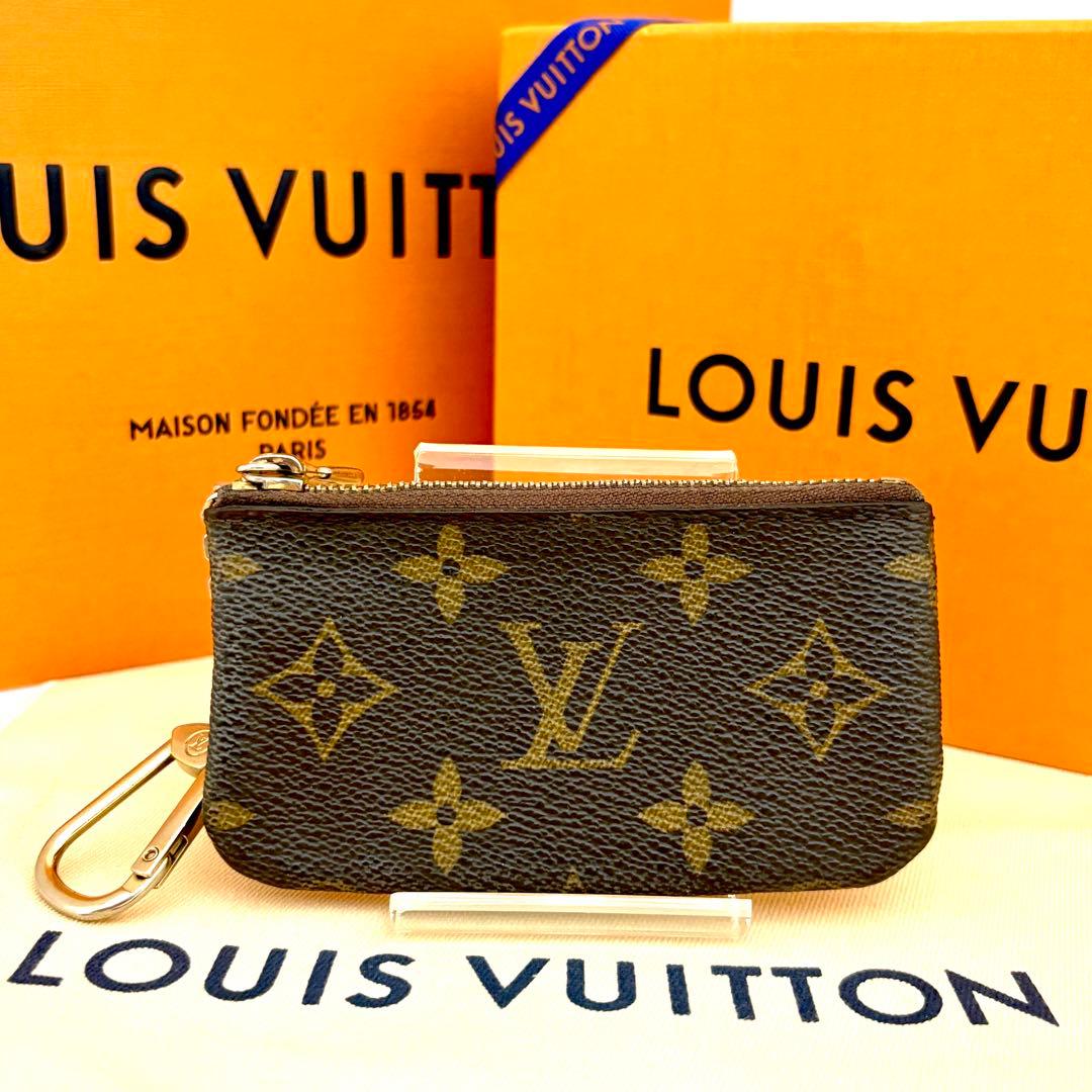 【美品】ルイヴィトン モノグラム ポシェット クレ ケース 小銭入れ