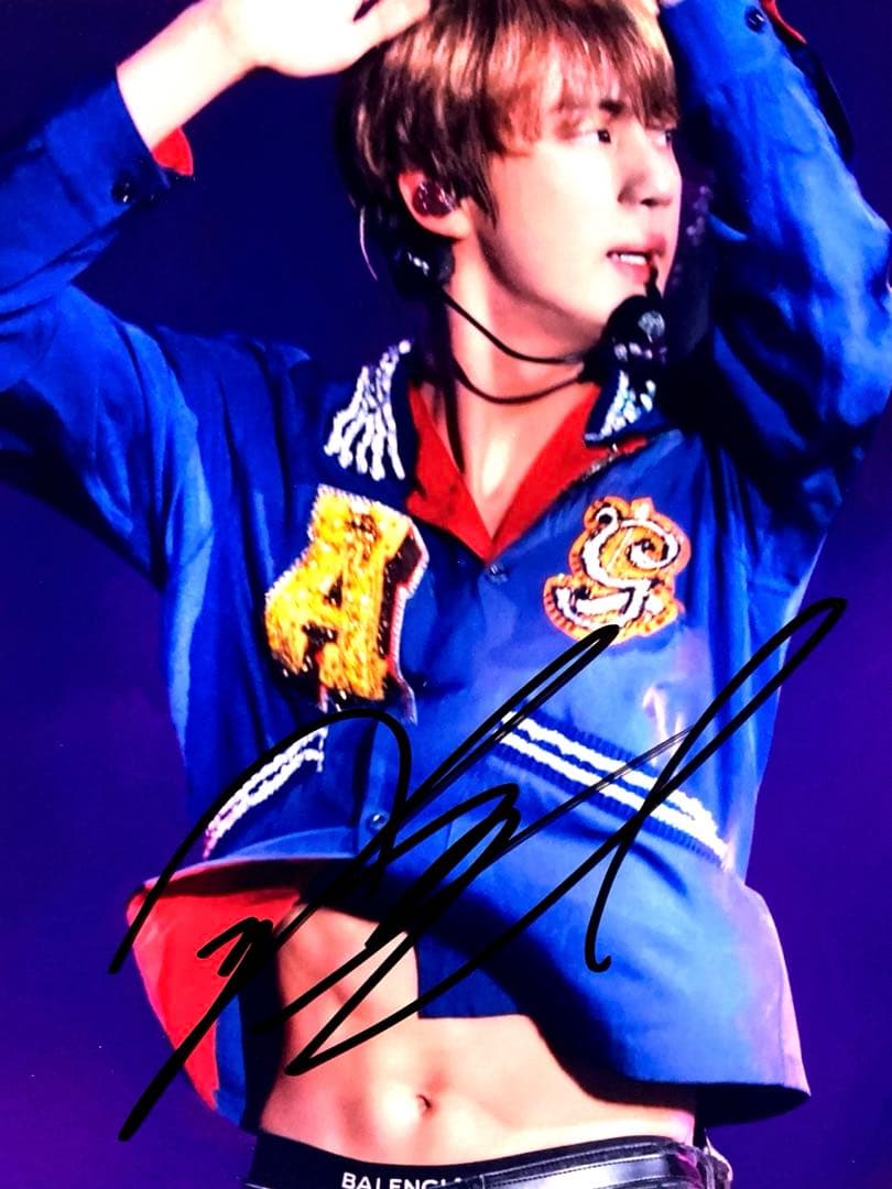 BTS 防弾少年団JINジンサイン入りサイン写真