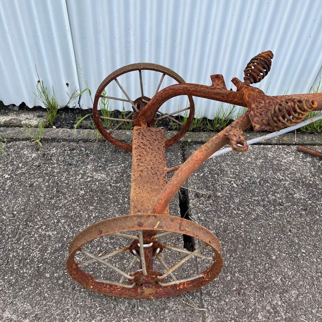 アンティーク】ジャンクガーデン 錆びた三輪車 オブジェ 昭和レトロ