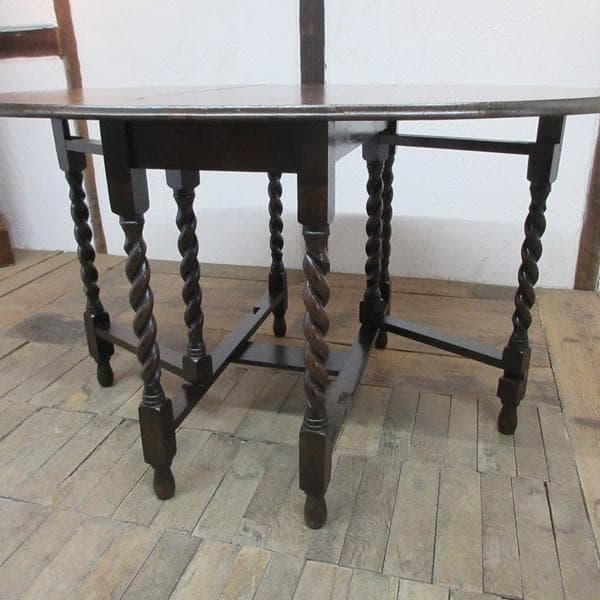 イギリス アンティーク 家具 ゲートレッグテーブル ツイスト 英国