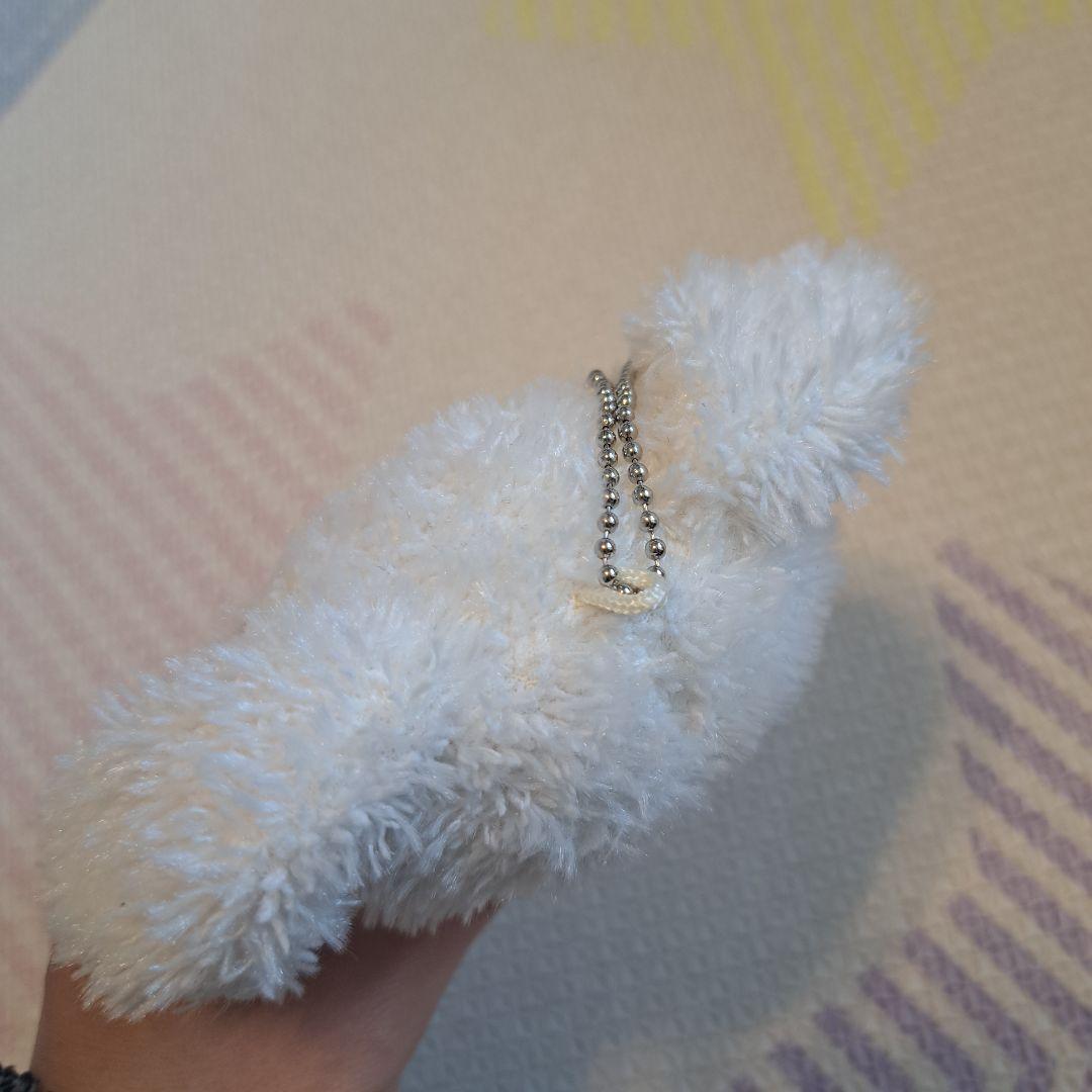 うさぎドロップ ぬいぐるみ 星型の目　キーホルダー　ボールチェーン　ホワイト　白