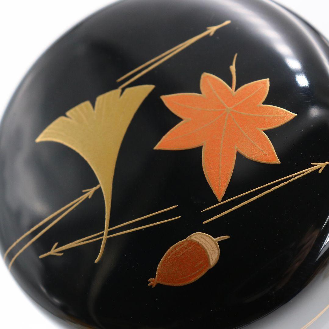 松斉作 吹寄蒔絵 中棗 銀杏 茶道具 共箱共布 V938 N8 ホビー・