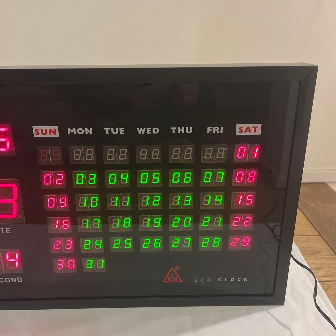廃盤　JDL LED CLOCK デジタル壁掛け時計 カレンダー