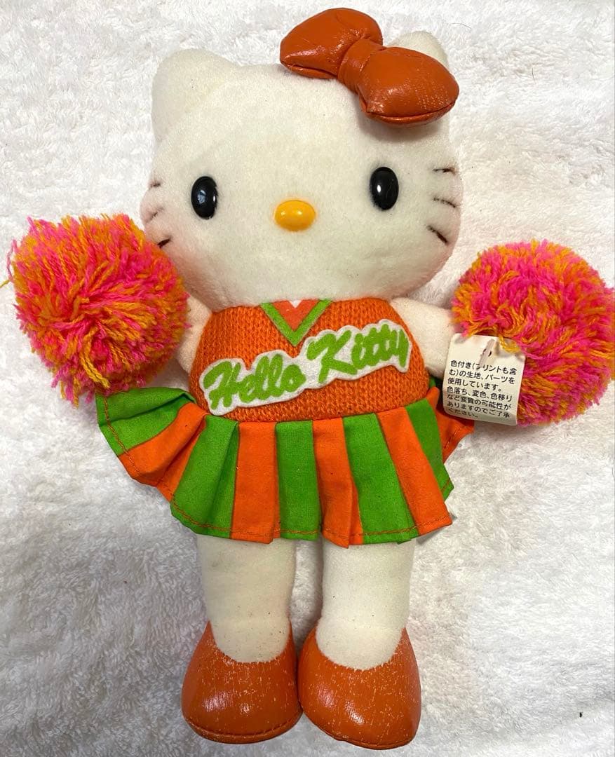 【希少】レトロ　ハローキティ　チアガール3体セット レアサンリオ　ぬいぐるみ
