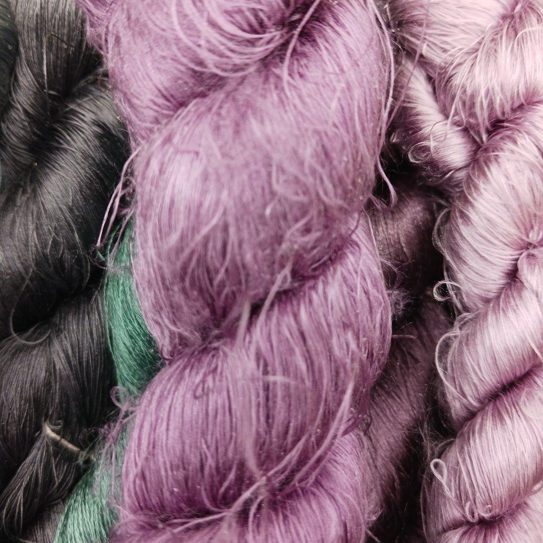 織物、組紐、刺繍手芸用絹糸わけあり