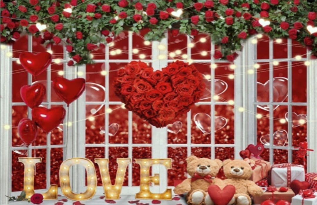 背景布【ハートN】サンプル ペット撮影用フォトブース バレンタイン