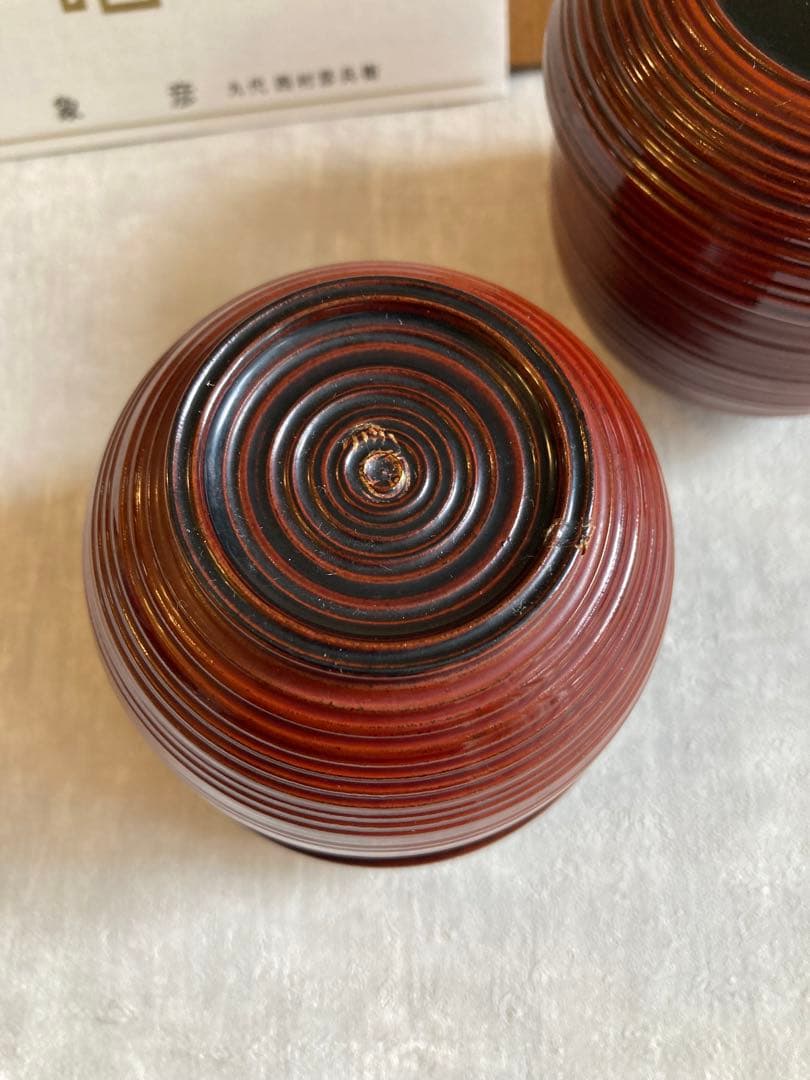 平安象彦 河太郎碗 吸物碗 溜塗　5客セット