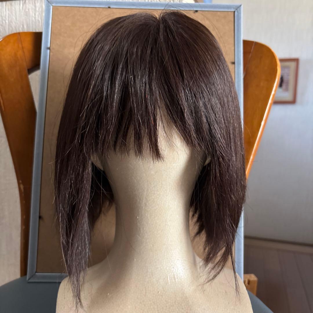 たこ　超美品　医療用　フルウィッグ　ダークブラウン ボブスタイル