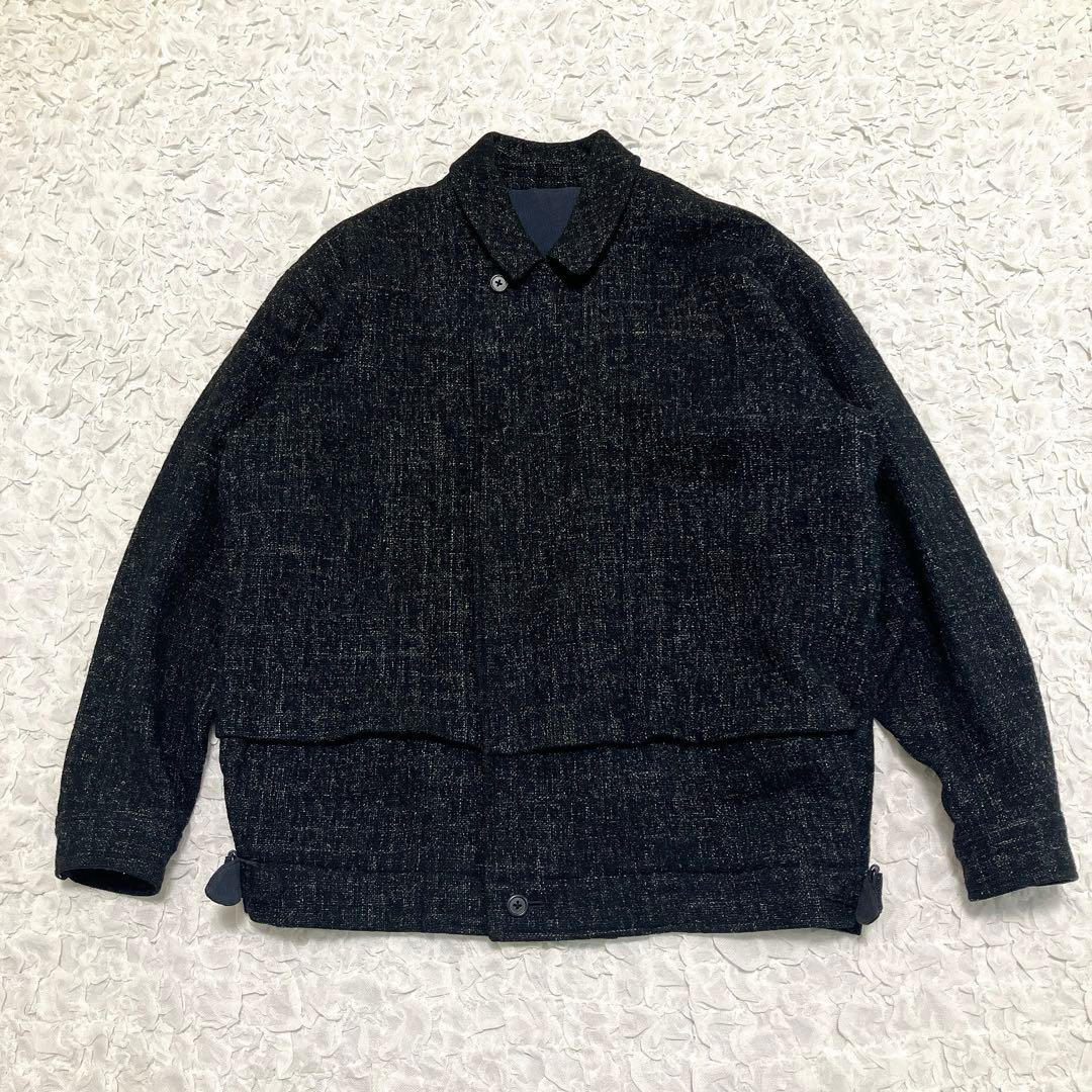 Y's for men【初期タグ】ブルゾン　ツイード　ジップ　黒 Y's for men【初期タグ】ブルゾン ツイード ジップ 黒 - メルカリ