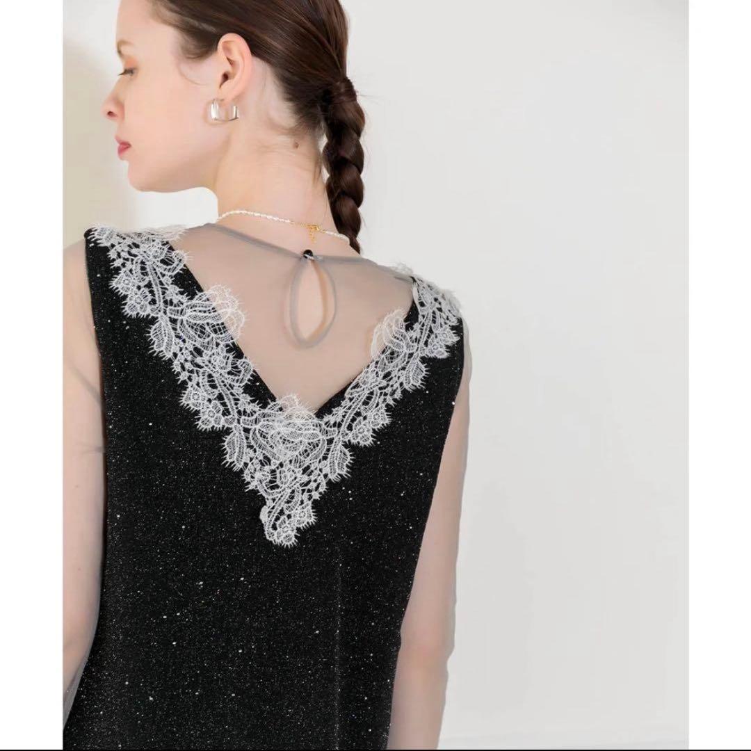 Leja ブラックレース オケージョンドレス　黒