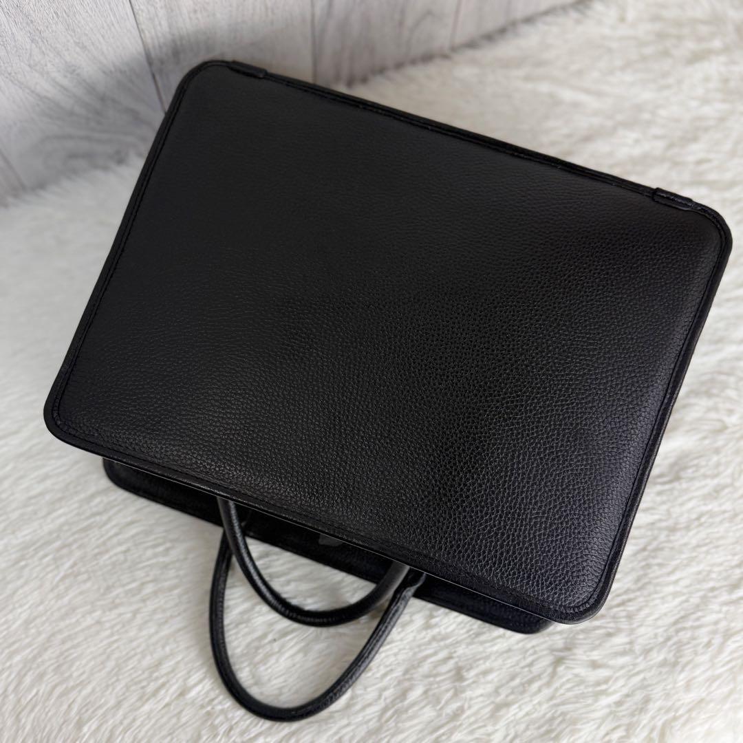 美品♡A4可♡HushTug ハッシュタグ ボックス レザー ビジネスバッグ