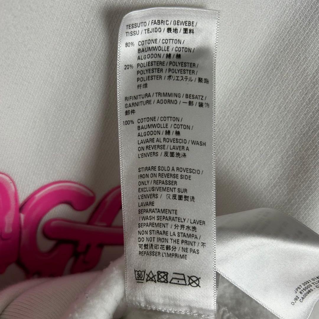 6055【人気デザイン】バレンシアガ‪☆ペンキロゴ入りパーカー 22SS ピンク