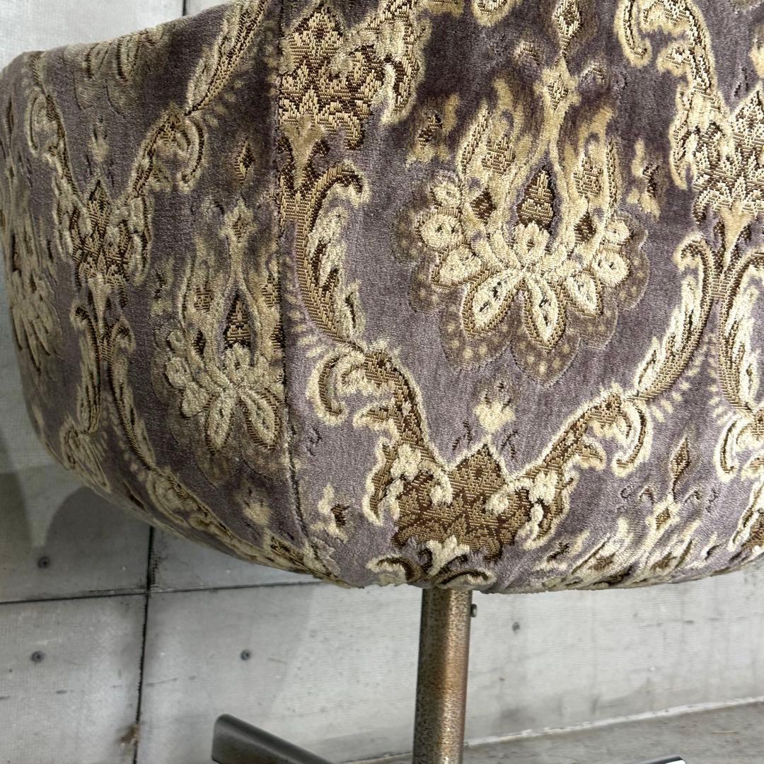 昭和レトロ ヴィンテージ ラウンジチェア 回転式 昇降 キャスター付