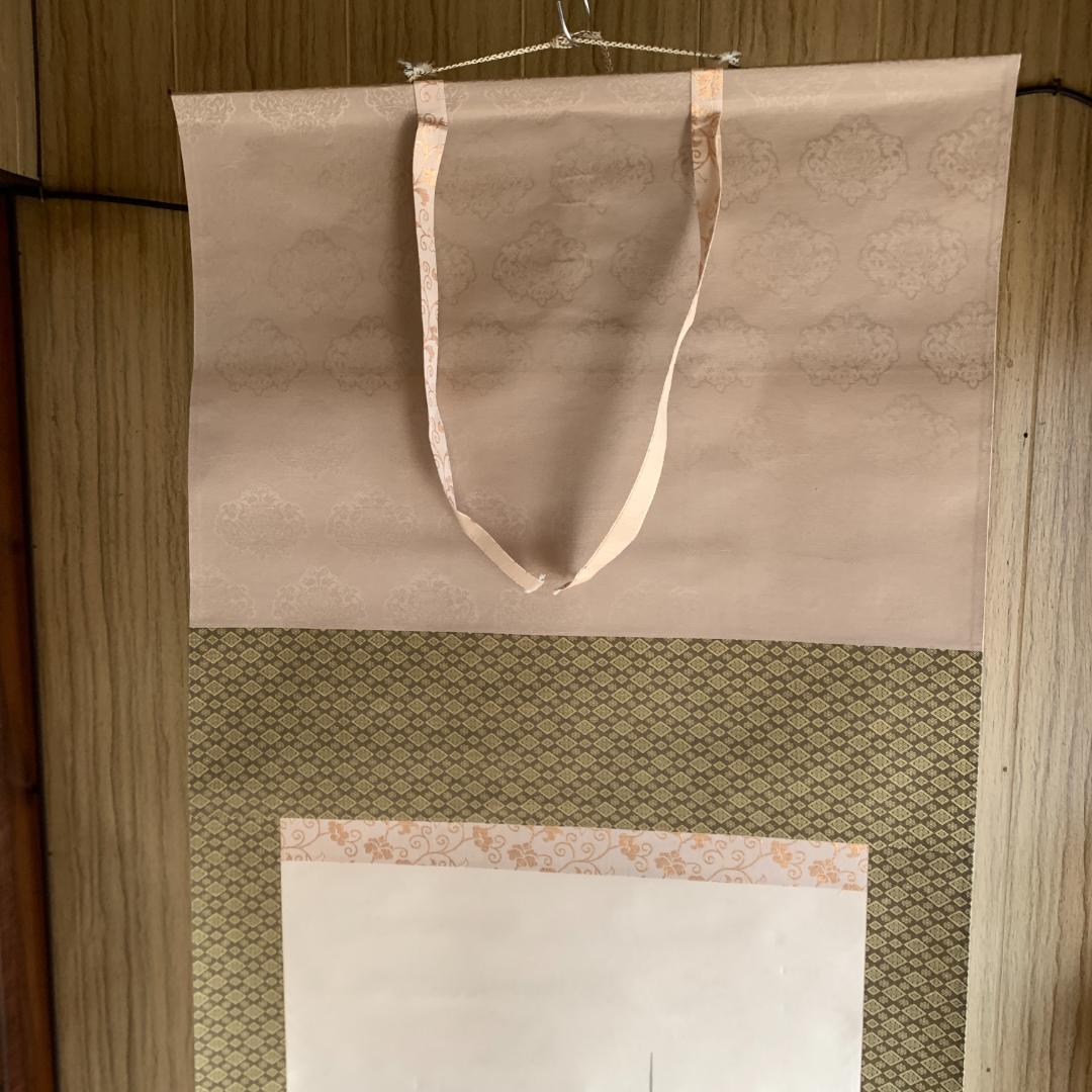 宮本武蔵　掛け軸　複製　名作　水墨画 掛け軸 鳥と植物