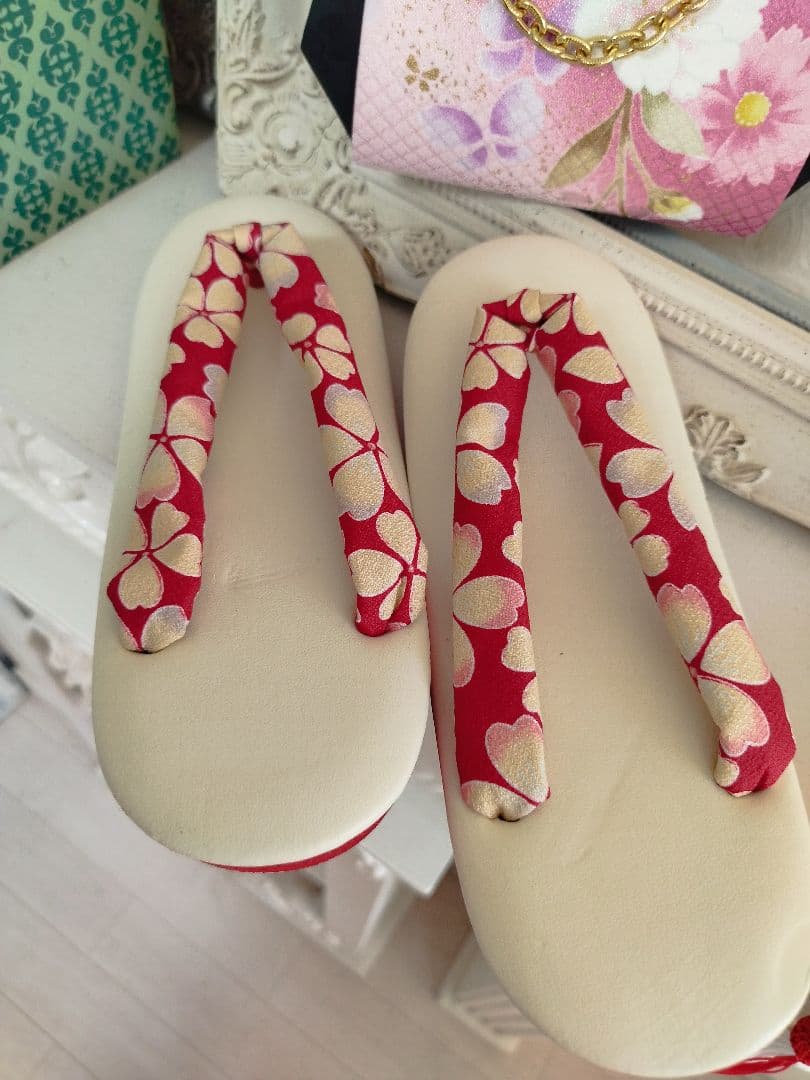 ブランドぷちぷり着物に友禅調の作り帯セット