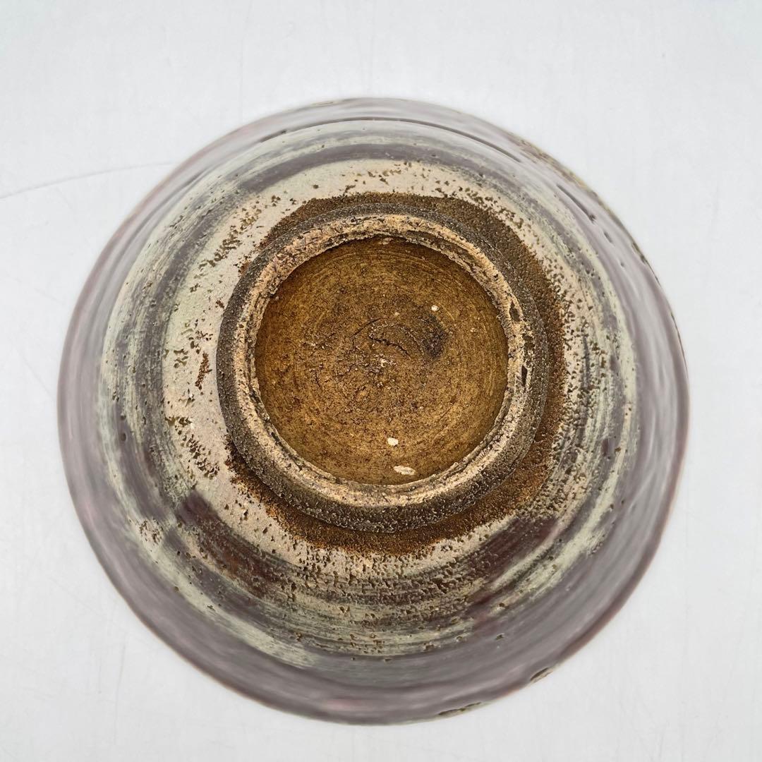 珍品！ 鳥取民藝 牛ノ戸焼 辰砂釉茶碗 木箱 茶道具 12