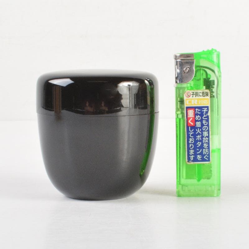 茶道具 黒漆 棗 桐箱付 V 6271