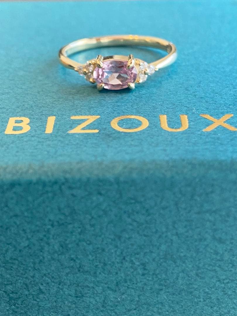 美品⭐︎BIZOUX ビズー K18YG シャンパンガーネット フラヴィリング