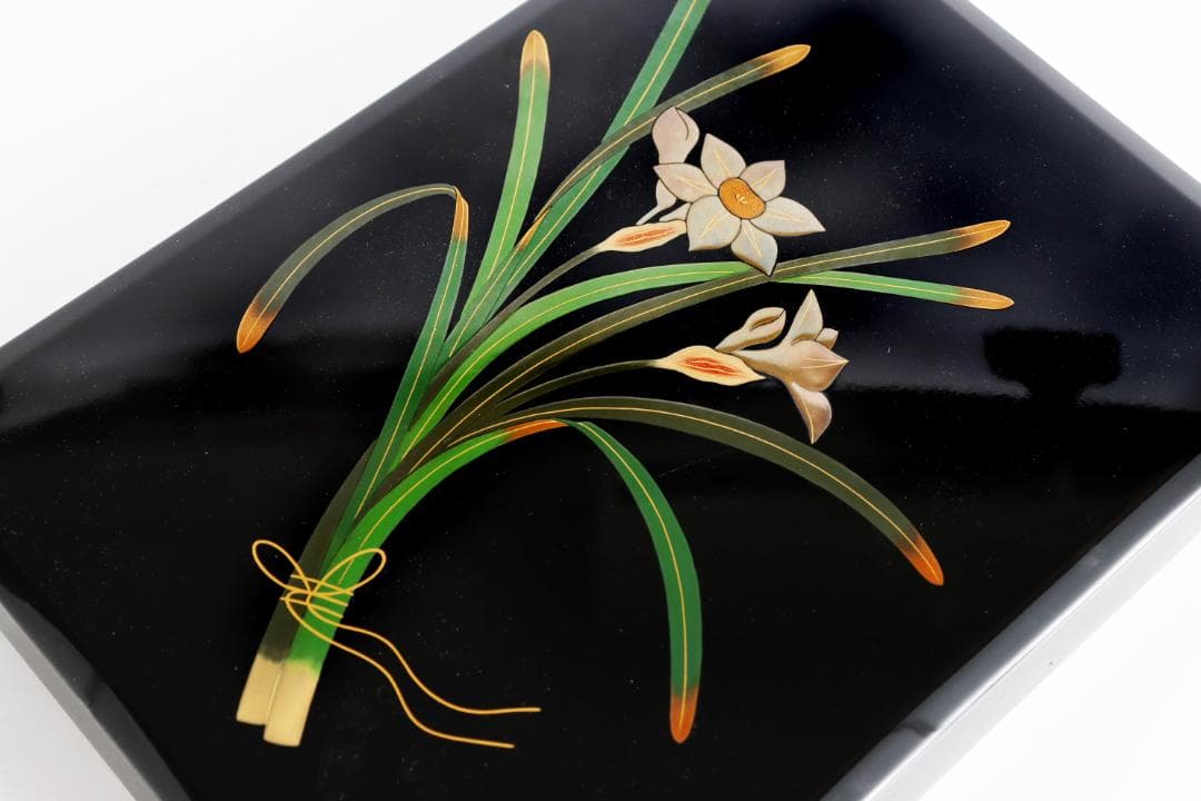 輪島塗 花蒔絵 文箱 硯箱 小物入 木箱 輪島塗 蒔絵重箱