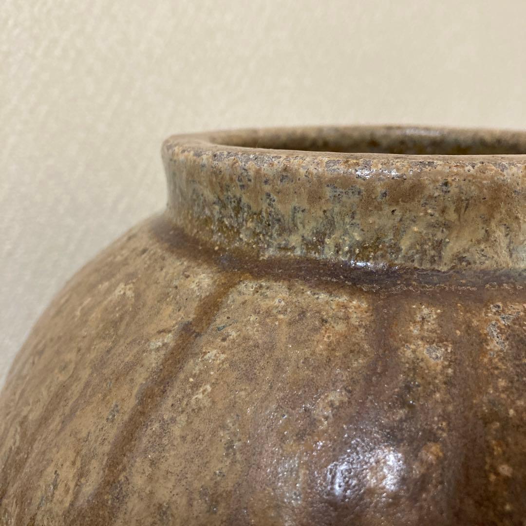 古壺　花瓶　飾り壺　大型〈検 常滑　信楽　三筋壺　自然釉　古越前　古丹波　種壺