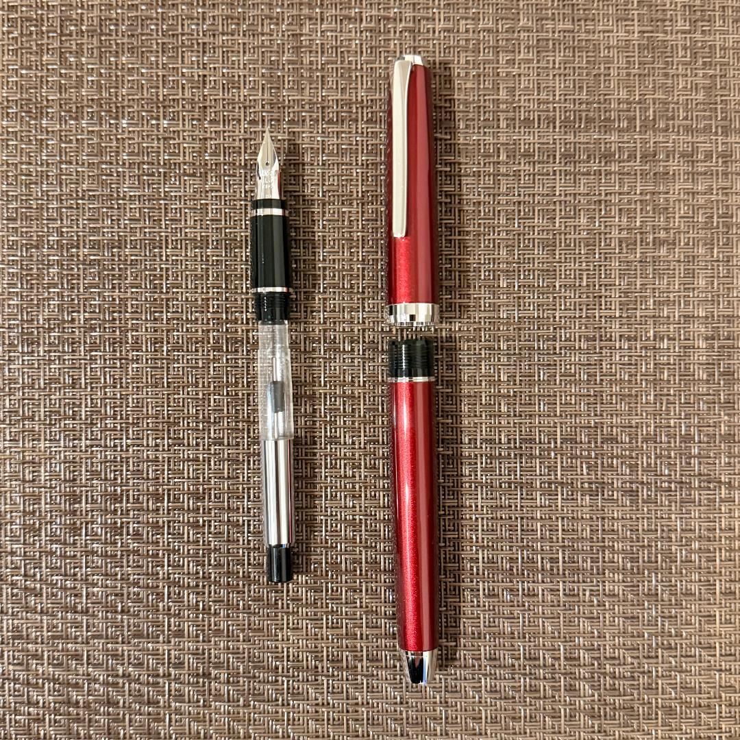 PILOT エラボー 現行　SFニブ 金属軸 レッド