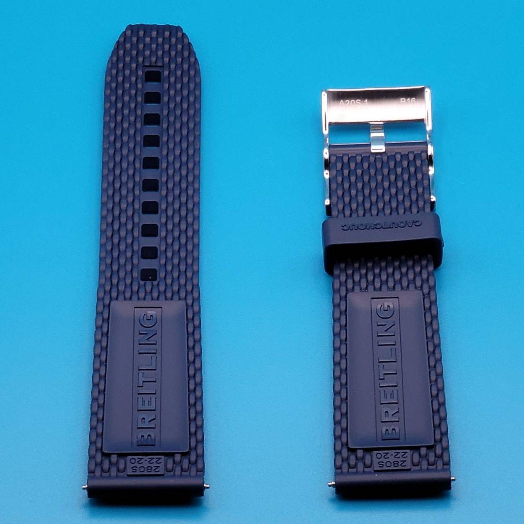 BREITLING用品⑨【中古】純正 ラバーベルト 取付幅22㎜ 尾錠幅20㎜