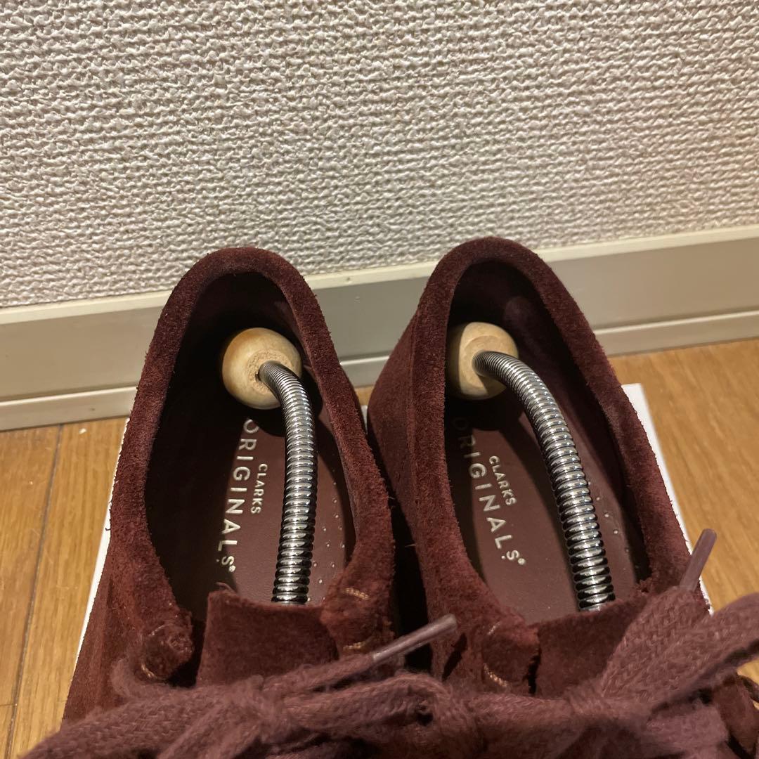 Clarks クラークス　ワラビー　ローカット　バーガンディ　UK8.5