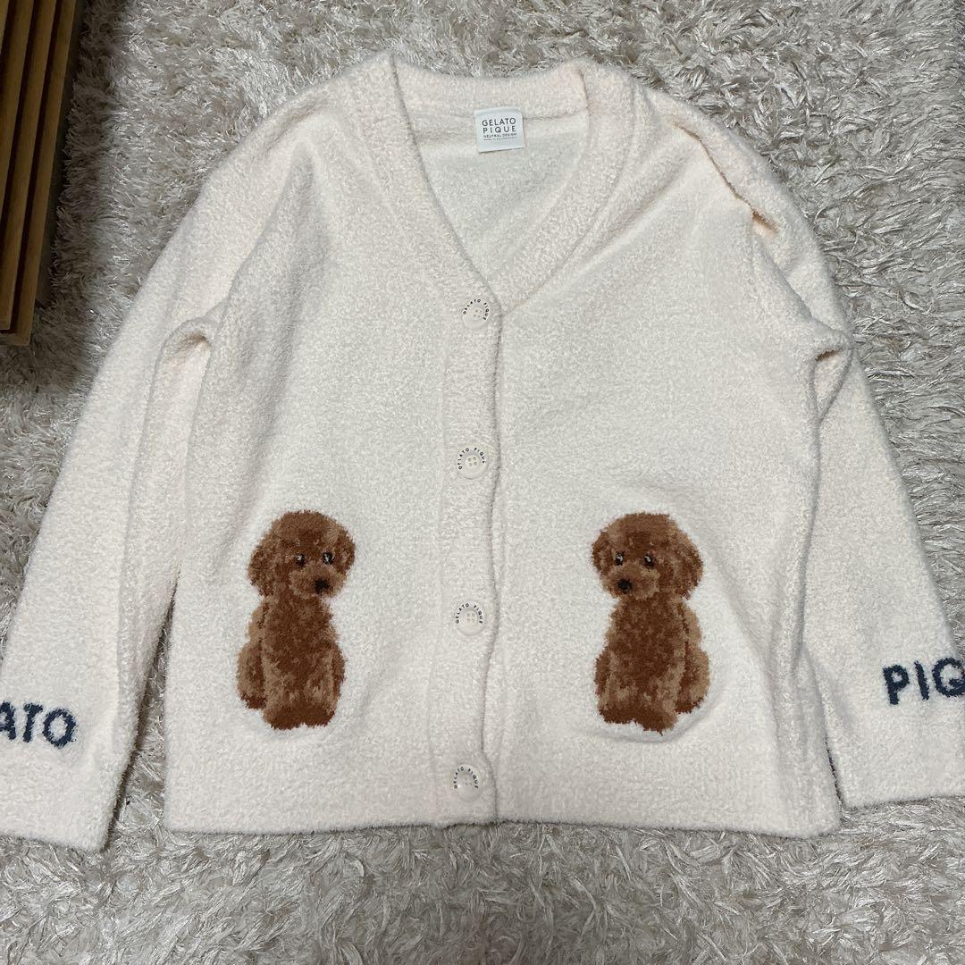 【美品】ジェラートピケ プードル カーディガン