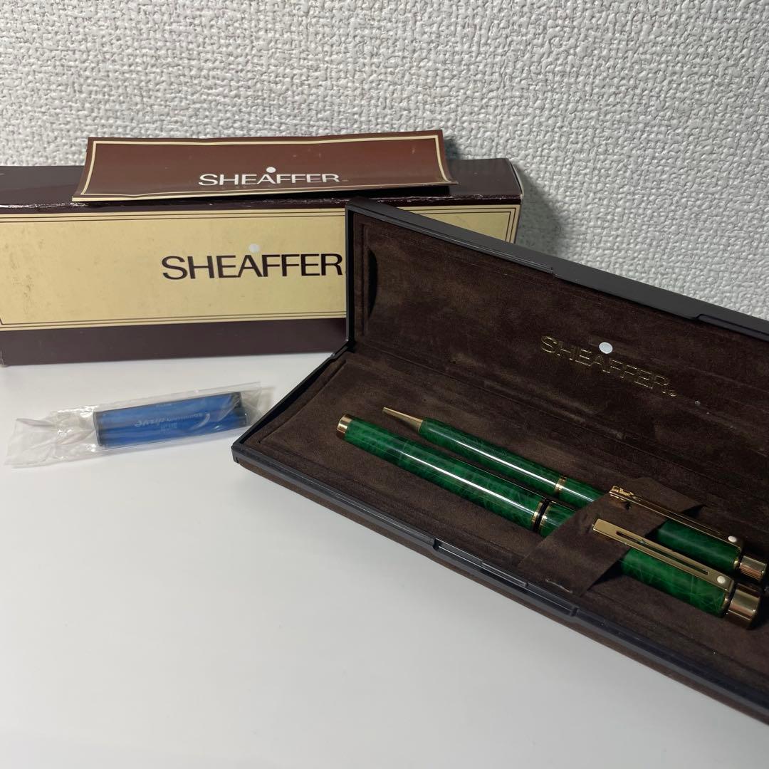 ①14K Sheaffer Targa 万年筆 ボールペン セット シェーファー ①14K Sheaffer Targa 万年筆 ボールペン セット シェーファー