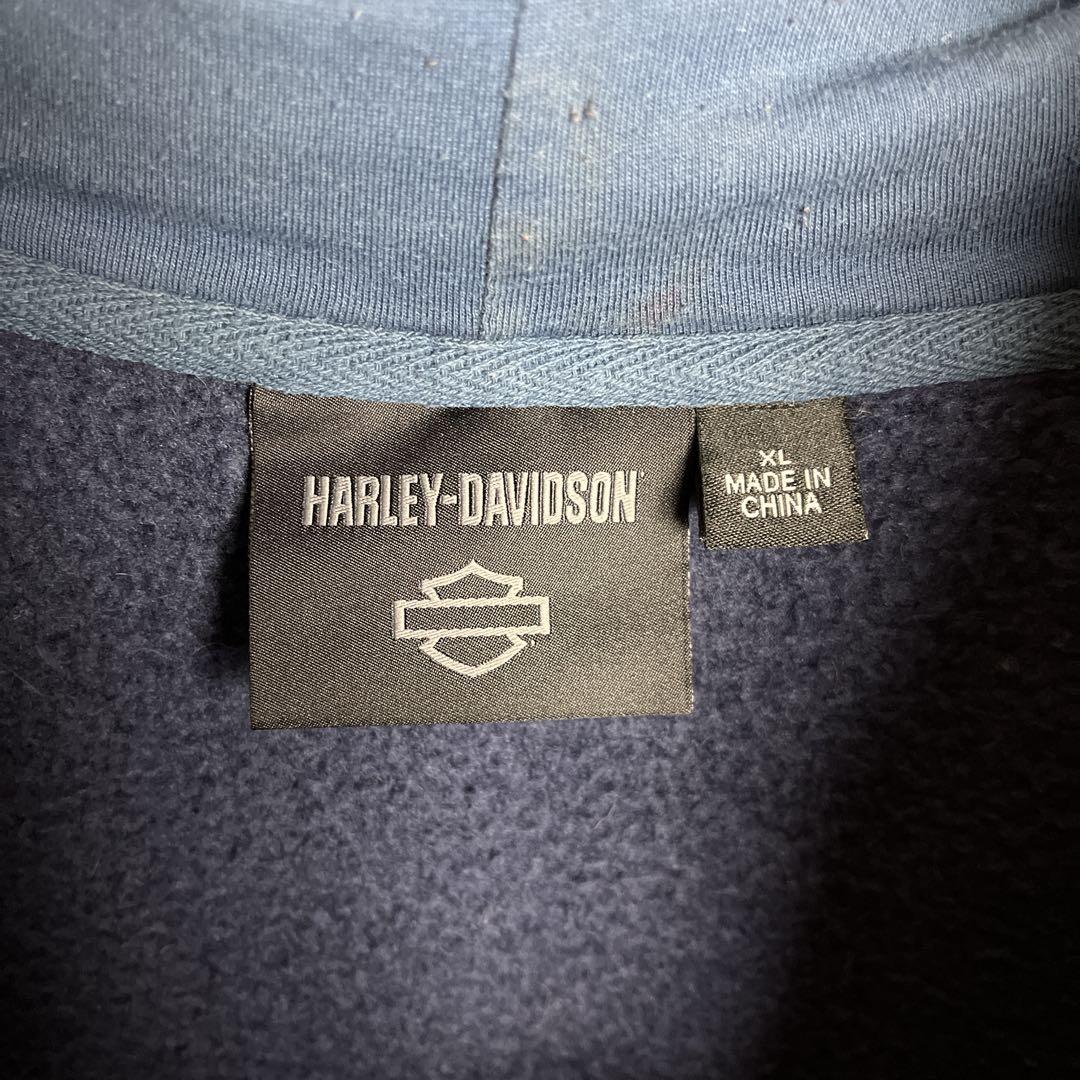【激レア‼︎】ハーレーダビッドソン◎XL 刺繍 フルジップ パーカー D138