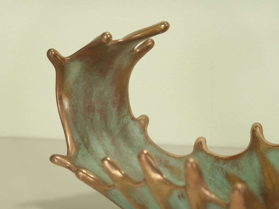 送料無料　イタリア鋳金工房　VENTURI ARTE　ブロンズ　フルーツボウル