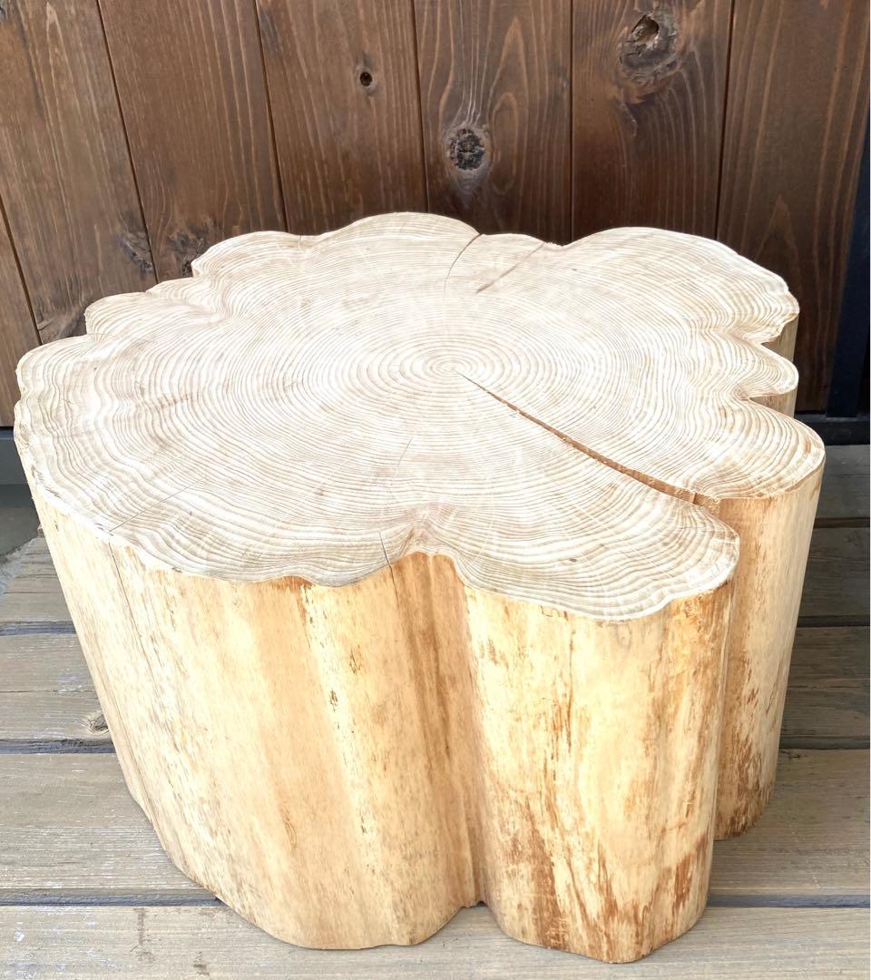 檜 丸太 椅子 スツール No.1372 スツール 無垢材 丸太 ウッドスツール
