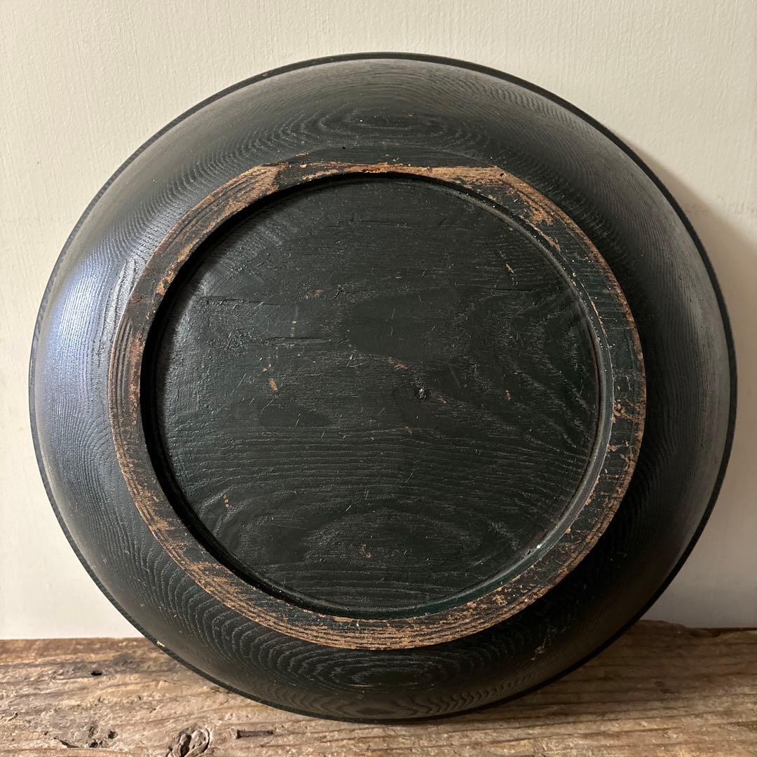 古い捏鉢 こね鉢 くり抜き盆 木地盆 古道具 アンティーク 民家 丸盆 検
