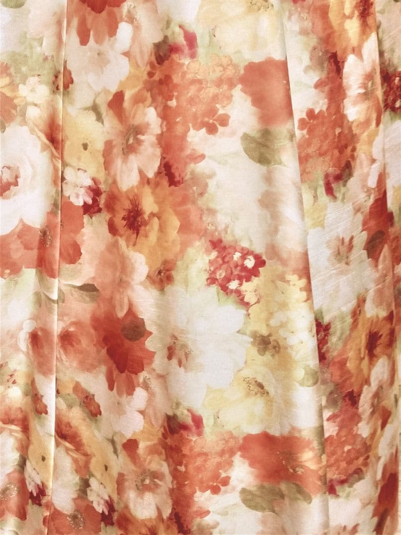 AIMER 花柄ストラップレスドレス