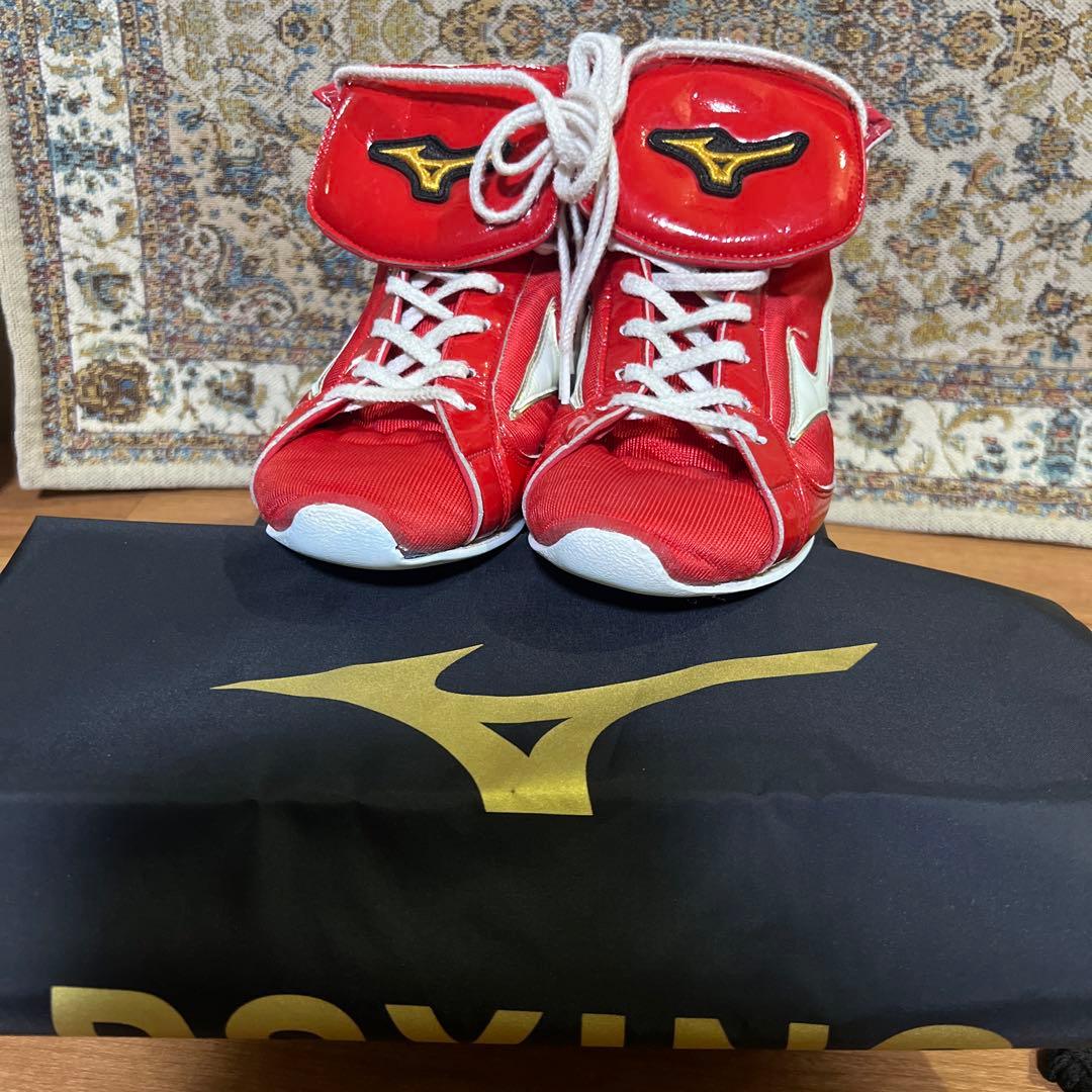 Mizuno ボクシングシューズ レッド/ゴールドサイズ27cm