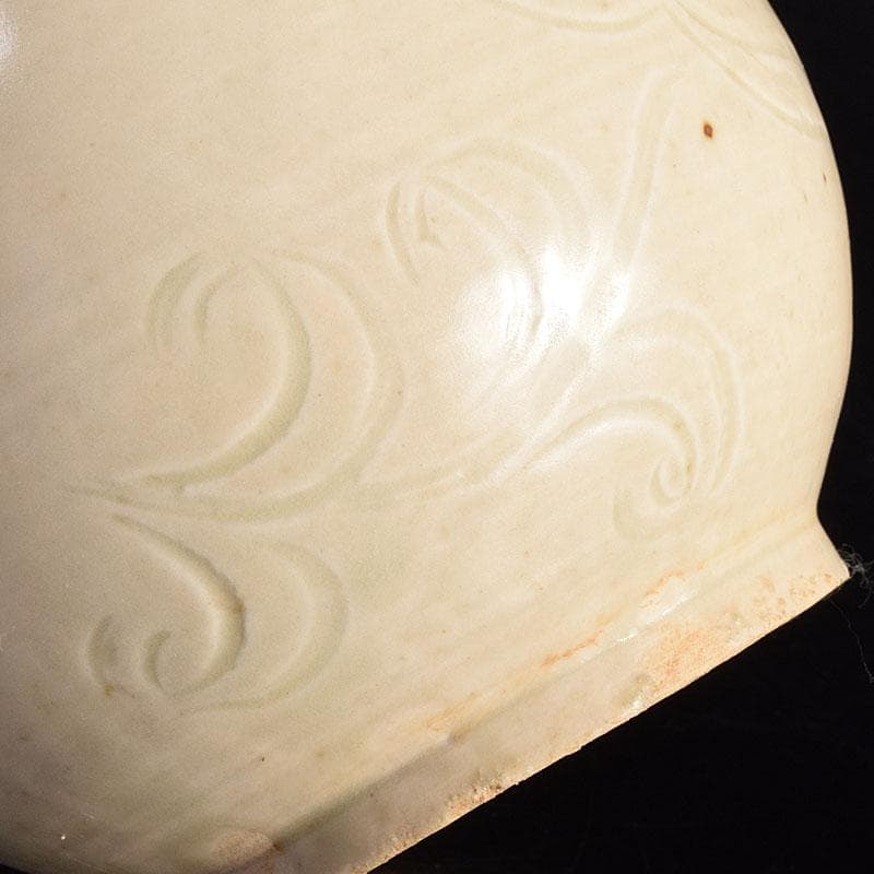 中国　徳化窯白磁　刻花文　玉壺春瓶　C　6899