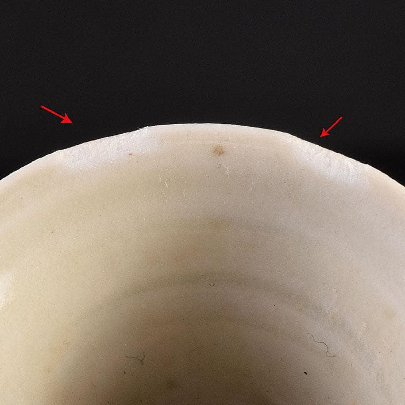 中国　徳化窯白磁　刻花文　玉壺春瓶　C　6899