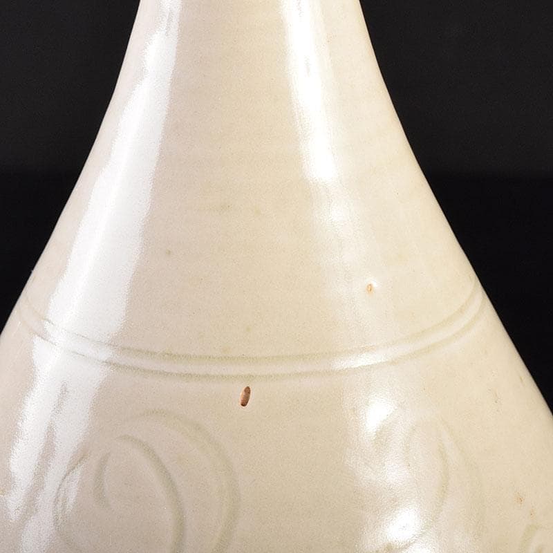 中国　徳化窯白磁　刻花文　玉壺春瓶　C　6899