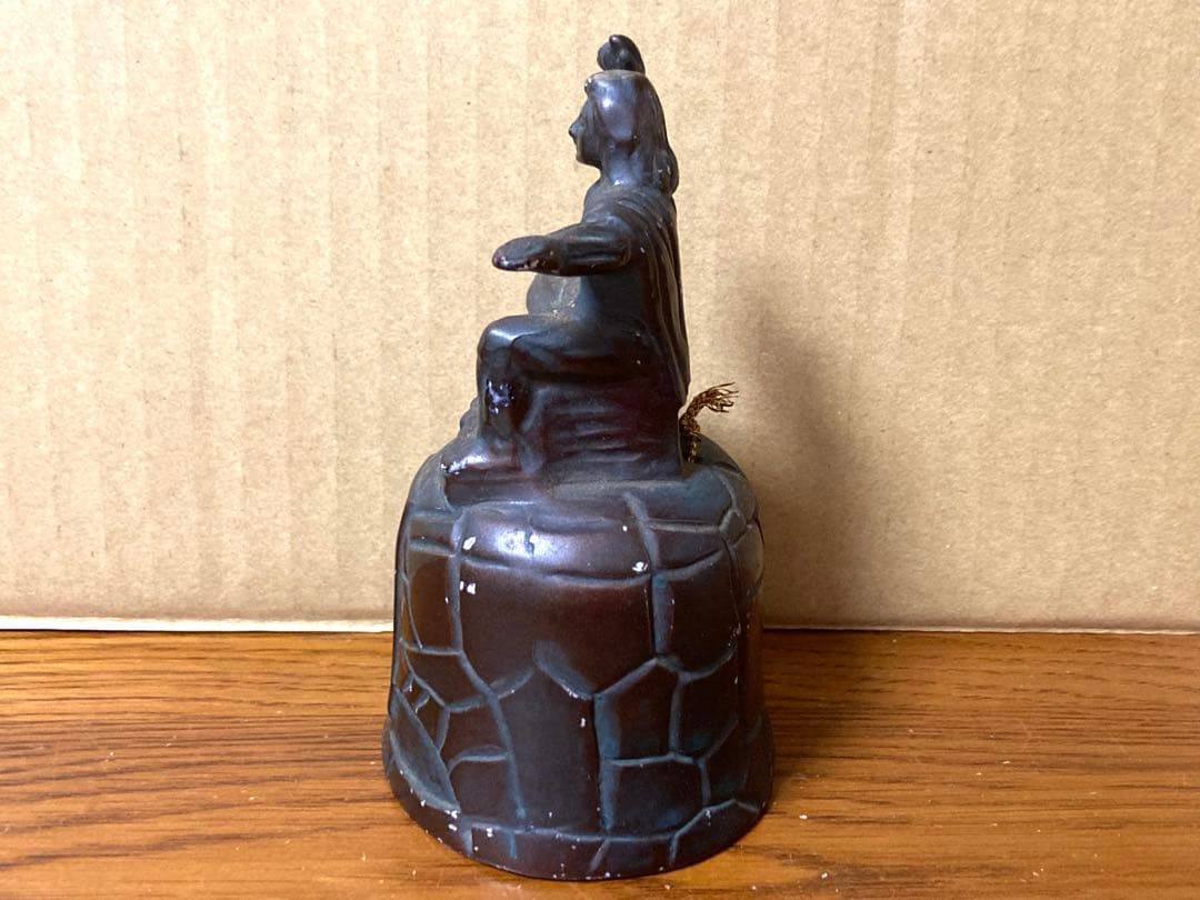 希少 ビンテージ 長崎県 陶器製 平和祈念像 鈴 原爆 レトロ 当時物