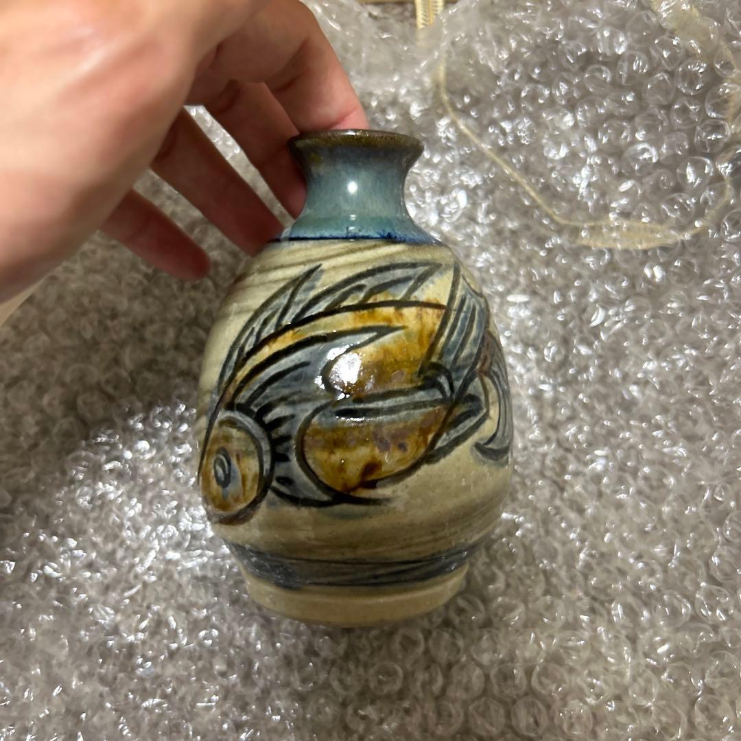 ④金城次郎　壺 壺屋焼 人間国宝 金城次郎作 魚文丸徳利 – 生活民芸 なかむた