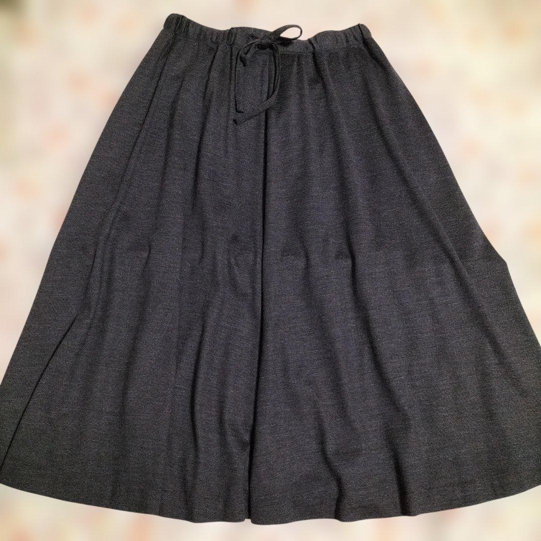 マドモアゼルノンノン　ウールフレアスカート　ネイビー　未使用品