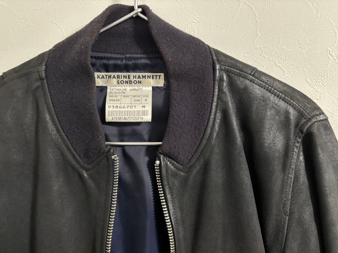 KATHARINE HAMNETT ブルゾン ゴートスキン スエード×レザー
