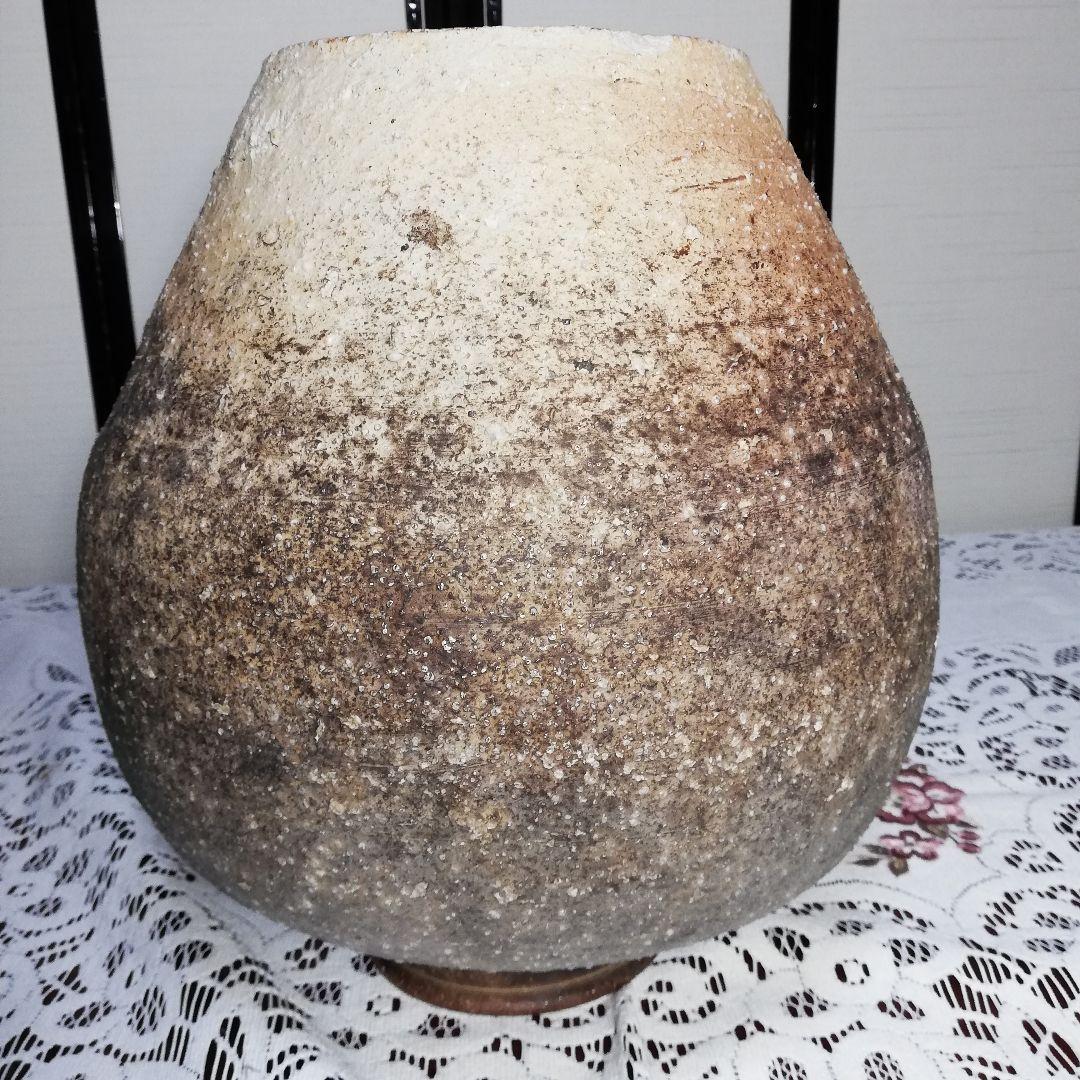 古信楽 壷 木蓋付き 信楽焼  茶壺 葉茶壺 大壺 床飾り 置物 飾り物 骨董