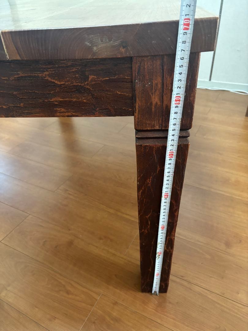 木製　ダイニングテーブル　無垢　150✖︎79 アンティーク　作業台　DＩY