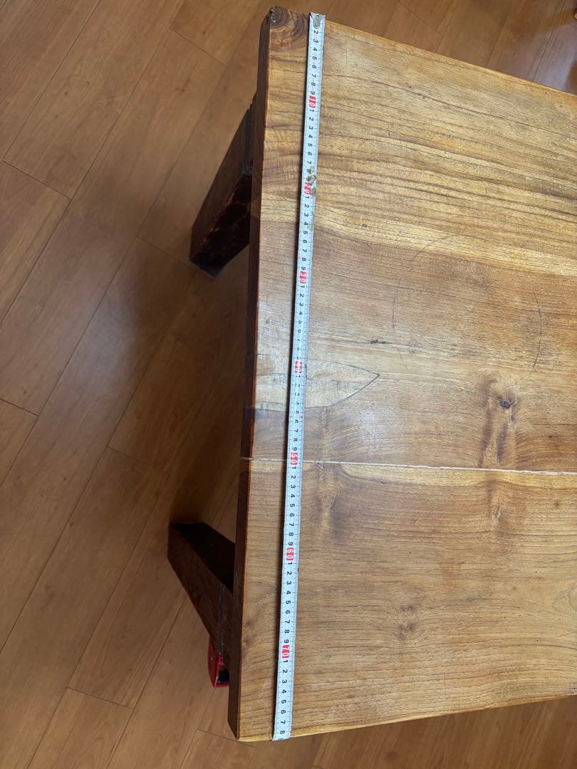木製　ダイニングテーブル　無垢　150✖︎79 アンティーク　作業台　DＩY