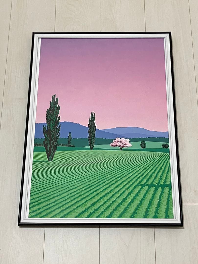 【額縁付き】 永井博（Hiroshi Nagai） A2ポスター 緑